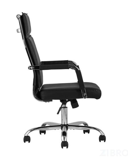 Компьютерное кресло TopChairs Original офисное черное в обивке из экокожи, механизм качания Top Gun 