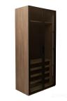 GD-10012/1-3 Шкаф Alto двух c выдв ящик,цвет дуб Урбан Кофейный,дверцы стекло(тонир) 100*57*228.5см 
