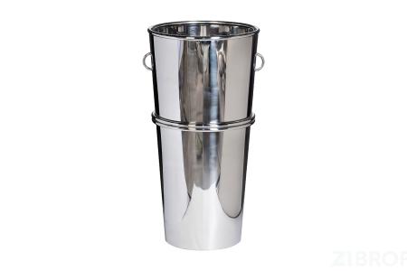 13RXFP3117-SILVER Кашпо высокое напольное цвет серебро d35*70см 