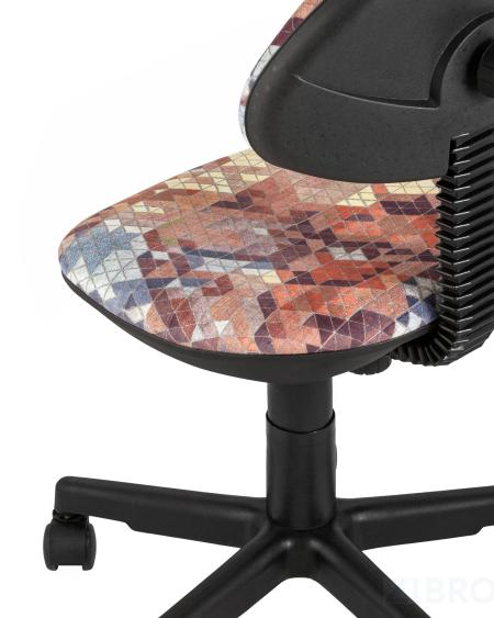 Компьютерное кресло детское УМКА абстракция оранжевый обивка ткань крестовина пластик механизм регулировки высоты 