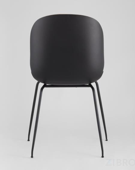 Стул Beetle PU бежевый, металлический каркас, черные ножки 