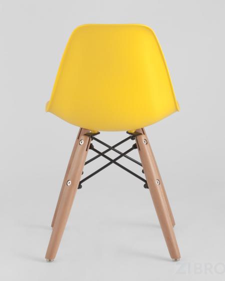 Комплект мебели детский стол Eames белый, 3 стульчика желтые 