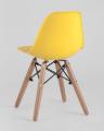 Комплект мебели детский стол Eames белый, 3 стульчика желтые 