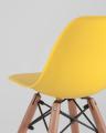 Комплект мебели детский стол Eames белый, 3 стульчика желтые 