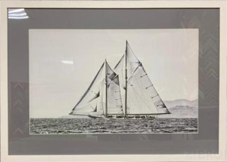 89VOR-SEA1 Постер "Корабли и яхты-1" 50*70 см, багет белый 