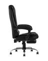 Компьютерное кресло TopChairs President офисное черное в обивке из экокожи, механизм качания и регулировки по высоте 