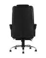 Компьютерное кресло TopChairs President офисное черное в обивке из экокожи, механизм качания и регулировки по высоте 