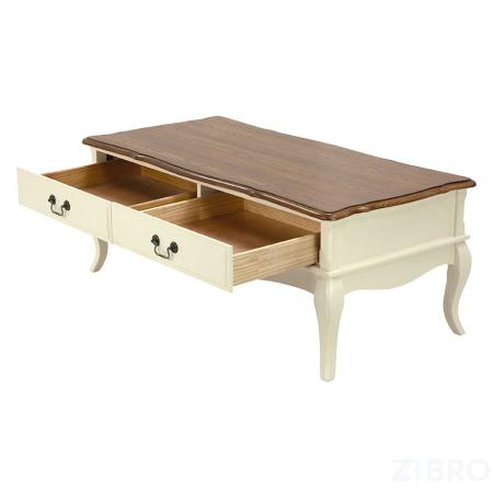 Столик Florence MK-5039-AWB 120х6060х47 см Молочный/Итальянский орех 