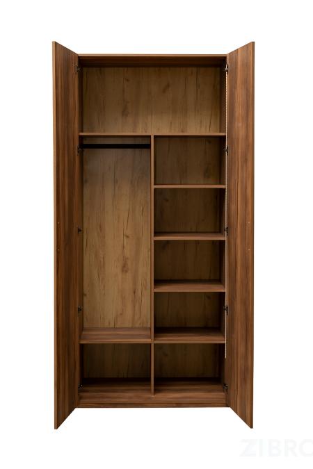 GD-10007-2 Шкаф Alto двухдверный c полками, цвет дуб Барокко, глухой 100*57*228.5см 