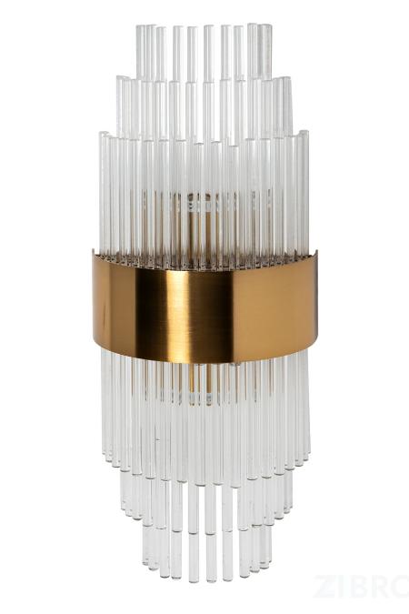 92EL-YG59021G-2W Бра латунь, стекло прозр. 20*10*h.50см 