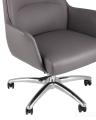 Компьютерное кресло TopChairs Viking офисное серое обивка экокожа, металлический каркас 
