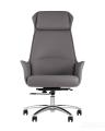 Компьютерное кресло TopChairs Viking офисное серое обивка экокожа, металлический каркас 