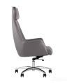 Компьютерное кресло TopChairs Viking офисное серое обивка экокожа, металлический каркас 
