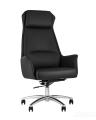 Компьютерное кресло TopChairs Viking офисное черное обивка экокожа, металлический каркас 