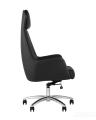 Компьютерное кресло TopChairs Viking офисное черное обивка экокожа, металлический каркас 
