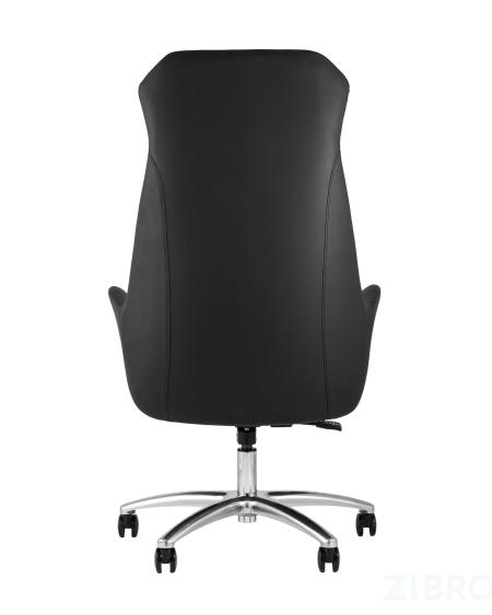 Компьютерное кресло TopChairs Viking офисное черное обивка экокожа, металлический каркас 