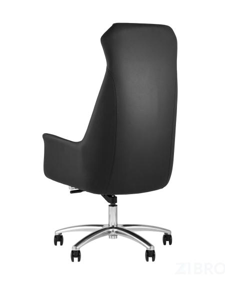 Компьютерное кресло TopChairs Viking офисное черное обивка экокожа, металлический каркас 