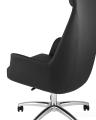 Компьютерное кресло TopChairs Viking офисное черное обивка экокожа, металлический каркас 