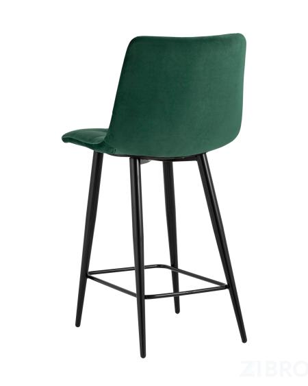 Стул полубарный Джанго велюр зелёный ножки металл высота сиденья 60 см 