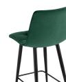 Стул полубарный Джанго велюр зелёный ножки металл высота сиденья 60 см 