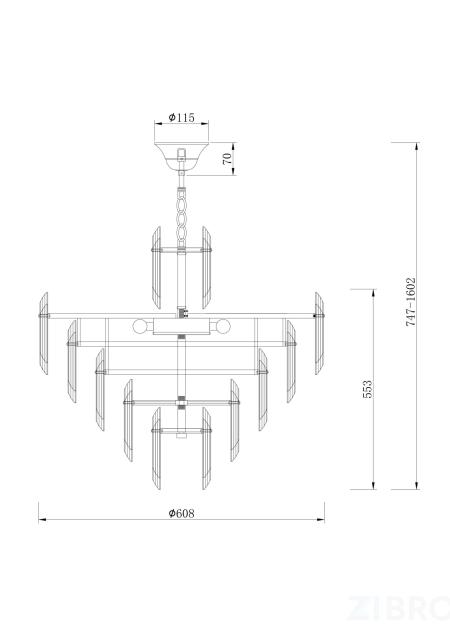 Подвесной светильник Maytoni DIA200PL-08G 