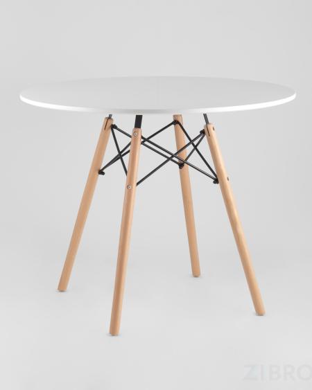 Eames D90, 2 стула Eames DSW белые 