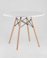 Eames D90, 2 стула Eames DSW белые 