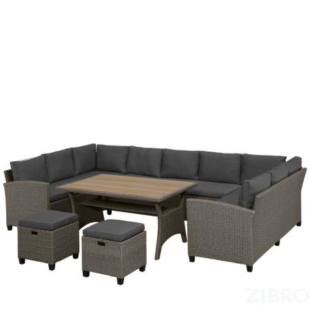 Комплект плетеной мебели AFM-370A Dark Grey 