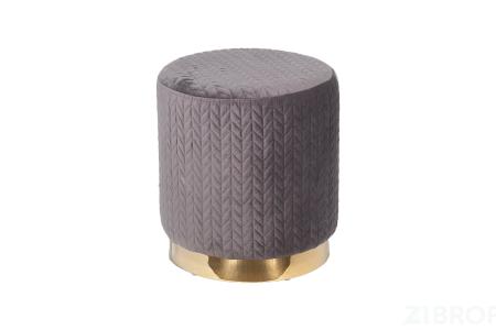 GY-BEN8143GOLD-DG Банкетка велюр темно-серый/золото d42*46см 