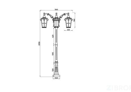 Ландшафтный светильник Outdoor O413FL-03BZ 