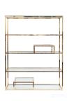 GY-SH8005GOLD  Стеллаж стекло прозр./золото 140*38*180 см 
