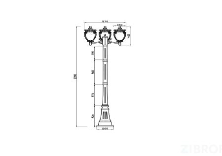 Ландшафтный светильник Outdoor O414FL-03BZ 