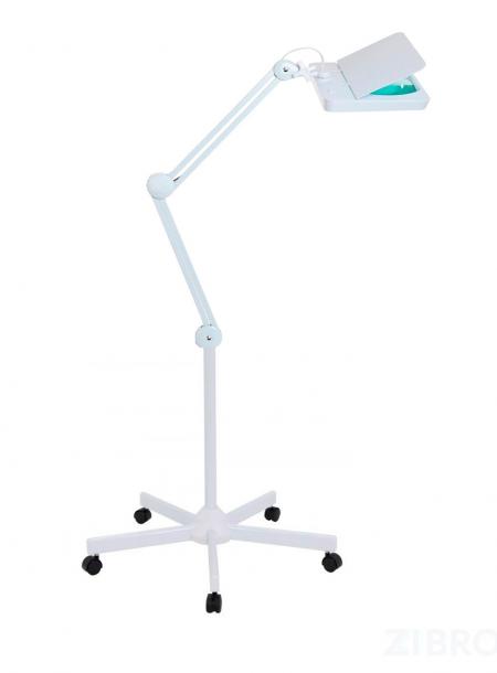 Лампа лупа Med-Mos 9002LED (9008LED-D-189) бестеневая, на штативе (FS2), с РУ, П-образная, на 84 светодиода 
