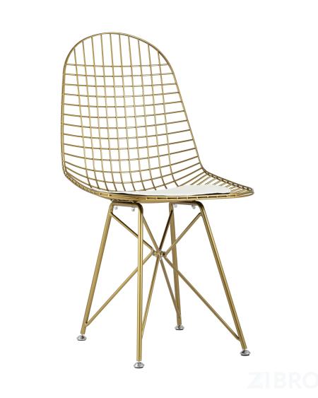 Eiffel из металла цвет золото с белой подушкой из экокожи 