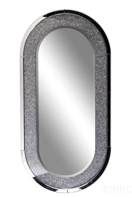 KFG152 Зеркало овальное в раме из кристаллов 60*120см 