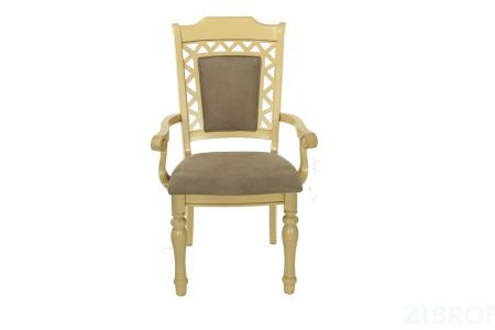 Стул Charlize MK-4521-IV с подлокотниками (цвет патины: коричневый) 51х56х103 см Слоновая кость 