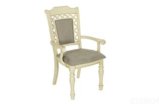 Стул Charlize MK-4521-IV с подлокотниками (цвет патины: коричневый) 51х56х103 см Слоновая кость 